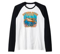 Lahaina Baby Beach Maui Hawaii Snorkeling Turtle Keepsake Raglan Baseball Tee