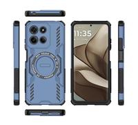 LAHDFKAJ Compatible With Motorola Moto G15 4G(Foreign Version) Full Body Rugged Shockproof Hard Thin Solid Support Wireless Charging Case(Blue)