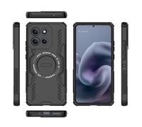 LAHDFKAJ Compatible With Motorola Moto G86 Power 5G Full Body Rugged Shockproof Hard Thin Solid Support Wireless Charging Case(Black)