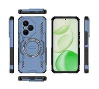 LAHDFKAJ For Honor 400 Pro 5G(Domestic Version) Full Body Rugged Shockproof Hard Thin Solid Support Wireless Charging Case(Blue)