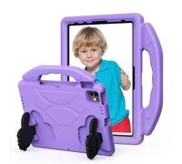 LAHDFKAJ For iPad Pro 11 Inch (M5) 2025/(M4) 2024 Tablet Case for Kids Lightweight EVA Shockproof Protective Handle Stand Cover Kid Friendly Case(Purper)