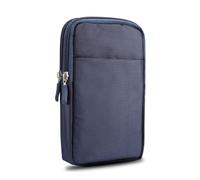 LAHDFKAJ For iPhone 16/15/14/13/12 Pro Max Nylon Waist Pack Belt Clip Holster Pouch Carry Case,For Galaxy S25/S24/S23/S22/S21/S20/Note 20 Ultra/Pixel 8/7/6 Pro(Blue)