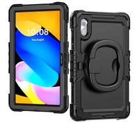 LAHDFKAJ For Lenovo ldea Tab 11inch 2025/ Tab K11 Gen 2 (TB336FU/TB336ZU) Case with Screen Protector, Full Body Protective Rugged Cover Rotating Handle Silicone Case(Black)