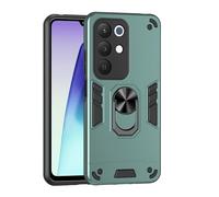 LAHDFKAJ For Oppo Realme 15x 5G (India Version) Phone Case with Kickstand & Shockproof Military Grade Drop Proof Protection Rugged Protective Cover PC Matte Textured Sturdy Bumper Cases(Dark green)