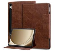 LAHDFKAJ For Samsung Galaxy Tab S10 FE+ / S10 FE Plus 13.1 Inch X620 / X626B Tablet PC Case, Magnetic Buckle Tablet Cases PU & TPU Kickstand Card Slot Cover(Brown)