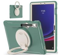 LAHDFKAJ For Samsung Galaxy Tab S10 Lite 10.9inch Model SM-X400/X406B 2025 Release Case, Full-Body Protective Case Rugged Hybrid Bumper Protective Cover with Handle Grip,Swivel Stand(Green 1)