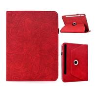 LAHDFKAJ For Samsung Galaxy Tab S11 11 Inch 2025 SM-X730 Case Slim PU Leather Stand Folding Folio Cover 360 Degree Rotating Stand Leather Cover Protective Shell and Pocket,Auto Wake/Sleep(Red)
