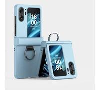 LAHDFKAJ Hard PC Phone Case with Holder & Hinge Protection For Oppo Find N2 Flip, Ultra-Thin Fold Slim Fit Design Cover,Shockproof Anti-Fall Protection Case(BlueB)