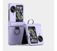 LAHDFKAJ Hard PC Phone Case with Holder & Hinge Protection For Oppo Find N3 Flip, Ultra-Thin Fold Slim Fit Design Cover,Shockproof Anti-Fall Protection Case(Purple)