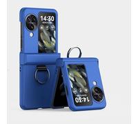 LAHDFKAJ Hard PC Phone Case with Holder & Hinge Protection For Oppo Find N3 Flip, Ultra-Thin Fold Slim Fit Design Cover,Shockproof Anti-Fall Protection Case(BlueA)