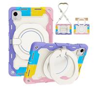 LAHDFKAJ Kids Case For Honor Pad X9a 2025 11.5 inch,360° Rotatable Handle Stand Case Three-in-one Shatter-Resistant Shell, Drop-Proof,Shoulder Strap(RAINBOW PINK)