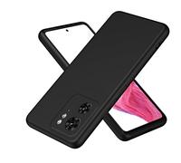 LAHDFKAJ Phone Cover Bundles Silicone Case For Motorola Moto Edge 40 Case, Ultra Slim Shockproof Protective Liquid Silicone Phone Case With Soft Anti-Scratch Microfiber Lining Cover Case(Black)