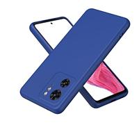 LAHDFKAJ Phone Cover Bundles Silicone Case For Motorola Moto Edge 40 Case, Ultra Slim Shockproof Protective Liquid Silicone Phone Case With Soft Anti-Scratch Microfiber Lining Cover Case(Blue)
