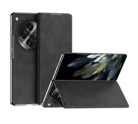 LAHDFKAJ Phone Flip Case Leather Compatible with Oppo Find N3 Case,with Magnetic Closure Kickstand Hinge Protection Slim Fit-Drop and Scratch Resistant for Oppo Find N3 Case Case Cover(Black)