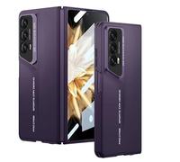 LAHDFKAJ Phone Flip Case Luxury Case Compatible with Honor Magic Vs2 Case with Screen Protector Case, Rugged Cover Shockproof Hard Full-Body Protective Phone Case Cover Case Cover(Purple)