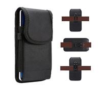 LAHDFKAJ Rugged Nylon Belt Clip Phone Holster For iPhone 16/15/14/13/12 Pro XR,For S25 S24 S23 S22 S21 Moto G Power Pouch Bag Carry Case[Pen Holder][Card Slot]