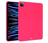 LAHDFKAJ Tablet Case Compatible with Xiaomi Pad 7S Pro 2025 12.4 Inch Soft Design Matte TPU Slim Shockproof Protective Case,Slim Fit Lightweight Silicone Smart Cover(Rose Red)