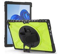 LAHDFKAJ Tablet Case For Microsoft Surface Pro 7/6/ 5/4/Pro 7+ 12.3 Inch - Rugged Kickstand Protective Case with Rotate Stand,Handle Stand Bumper Shockproof Protective Cover(Yellow)