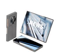 LAHDFKAJ Wristband Compatible with Huawei Mate XTs/XT, Shockproof Flip Folio Case with Built-in Stand & Wrist Strap | Hinge Protection Kickstand Case Full-Body Protective Cover(Grey)