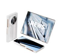 LAHDFKAJ Wristband Compatible with Huawei Mate XTs/XT, Shockproof Flip Folio Case with Built-in Stand & Wrist Strap | Hinge Protection Kickstand Case Full-Body Protective Cover(White)