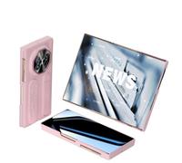 LAHDFKAJ Wristband Compatible with Huawei Mate XTs/XT, Shockproof Flip Folio Case with Built-in Stand & Wrist Strap | Hinge Protection Kickstand Case Full-Body Protective Cover(Pink)