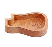 Lahdrhab 1 PCS Guitar Wood Picks Box Wood Color Guitar Shaped Guitar Pick Storage Plectrum Container Musical Instrument Accessories for Guitar Standard Picks Home