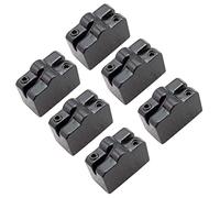 Lahdrhab 1 Set of 6 Pcs Black Guitar Bridge String Saddle for Headless Guitar Tremolo Bridge System Guitar Accessories