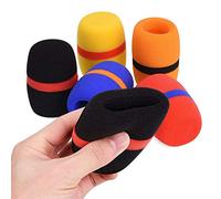 Lahdrhab 10Pcs Headset Windscreen Thickened KTV Handheld Dust Proof Soft Sponge Microphone Cover Replacement Accessories