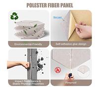 Lahdrhab 12 PACK Acoustic Foam,Self-Adhesive Sound Proof Panels,for Sound Insulation &Acoustic Treatment(Shallow Camel)