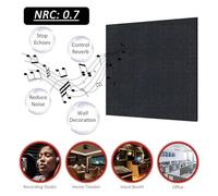 Lahdrhab 12 Pack Acoustic Panels,12 X 12 X 0.3Inch Wall and Ceiling Sound Absorbing Panels,for Home,Recording Studio Easy to Use Black