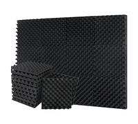 Lahdrhab 12 Pack Self-Adhesive Sound Proof Foam Panels, High Density Soundproof Wall Panels Egg Crate Sound Panels - 1.18x12x12In