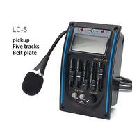 Lahdrhab 1Set Acoustic Guitar Pickup 5 Band EQ Equalizer Guitar Preamp Piezo Pickup Tuner +Mic LCD Display