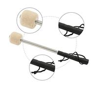 Lahdrhab 2 Pcs 12.5Inch Bass Steel Drum Mallets,Wool Felt Drum Sticks with Stainless Steel Handle, Anti-Slip Wool Drum Mallets