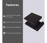 Lahdrhab 2 Pcs High Density Foam Speaker Pads - Speaker Isolation Pad, Monitor Acoustic Isolation Pads,Studio Monitor Pads