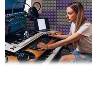 Lahdrhab 24 Pack Acoustic Panels,Sound Proof Foam Panels,Studio Soundproofing Wedges,Wall Reduce Noise Foam,for Music Studio,Etc