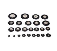 Lahdrhab 25 Pieces Alto Sax Leather Pads Set Saxophone Woodwind Accessories Black