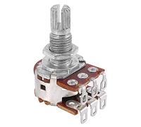 Lahdrhab 3 Pcs Double Balance Stacked Knurled Stalk Guitar Bass Volume Tone Control Pots Potentiometer Switch MN25K