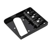 Lahdrhab 3 Saddle Ashtray Bridge Tailpiece for Tele Electric Guitar (Black)