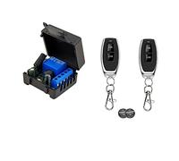 Lahdrhab 433 Mhz RF Wireless Switch Receiver DC 12V Single Relay Receiver Module with 2Pcs ON/Off Remote on Off Transmitter