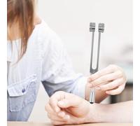 Lahdrhab 528 HZ Tuning Forks for Healing Chakra Set OM136.1 Hz for Repair Sound Healing Instruments with Tuning Fork Holder Silver B