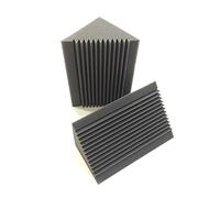 Lahdrhab 6 PCS Acoustic Foam Charcoal/Black Bass Trap Sound Absorption Studio Soundproofing Corner Wall 12 x 12 x 24 cm