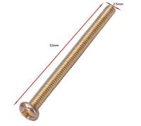 Lahdrhab 8 Pcs M2.5x32MM Electric Guitar Humbucker Pickups Adjust Height Screw and Spring - Pitch 0.4mm - gold