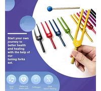 Lahdrhab 9 Piece Colorful Aluminum Alloy Tuning Forks Tuning Forks For Therapy, Voice Therapy Blue