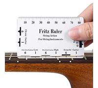 Lahdrhab 9Pcs Understring Radius Gauge + String Action Ruler Gauge Tool + Guitar Bridge Saddle Nut Files Set Guitar Repair Tool Accessories