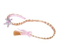 Lahdrhab A Princess Dress Up Wigs, Princess Long Braided Wig Headbands for Cosplay Princess Hairpiece Headdress Pink