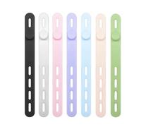 Lahdrhab Cable Tie Silicone 70 Pack Colorful Reusable Holder Strap Organizer Management for Fastening Cable Cords and Wires