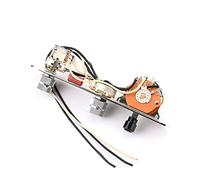 Lahdrhab Chrome 3 Way Wired Loaded Prewired Control Plate Harness Switch Knobs for Tele Guitar Parts