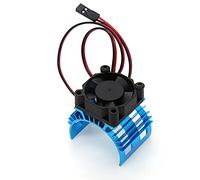 Lahdrhab For A959-B 144001 124019 RC Car Aluminum Alloy Motor Heatsink Cover with Cooling Fan for 540 550 3650 Motor,1