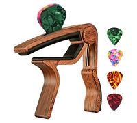 Lahdrhab Guitar Capo with Pick Holder and 4 Guitar Picks for Acoustic Electric Guitar Ukulele Mandolin Banjo