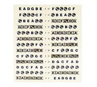 Lahdrhab Guitar Fretboard Note Decals Fingerboard Frets Map Sticker for Beginner Learner Practice Fit 6 Strings Acoustic Electric Guitar(Guitar-Black)
